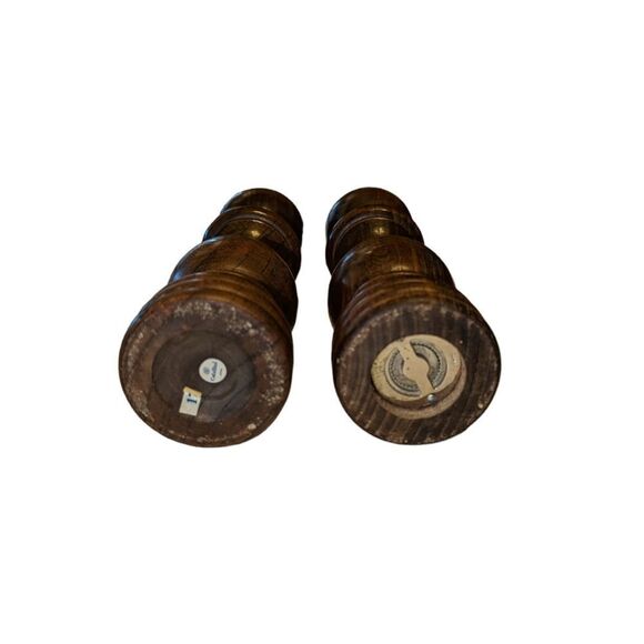 🛍️ CATALINA 11" MARBLE WOOD PEPPER MILL GRINDER & SALT SHAKER - Picture 2 of 2